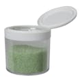 12 oz. Clear Polystyrene Straight-Sided Thick-Walled Round Jar with 89/400 White Snap-Top Cap