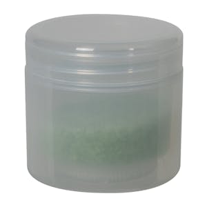 4 oz. Natural Polypropylene Straight-Sided Double-Walled Round Jar with 70/400 Natural Snap-Top Cap