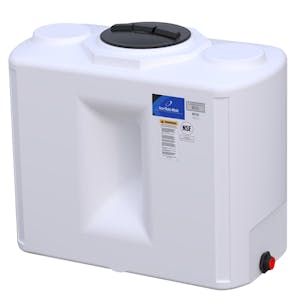 250 Gallon White Free Standing Water Tank 56" L x 29" W x 48" Hgt.