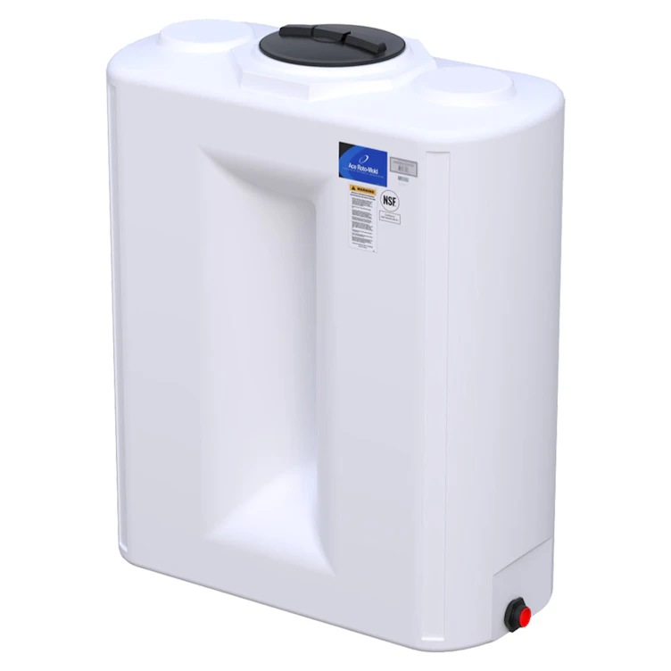 400 Gallon White Free Standing Water Tank 60" L x 29" W x 74" Hgt.
