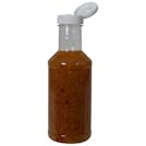 16 oz. Clear PET Ambient Fill Decanter with 38/400 White Ribbed Snap-Top Dispensing Cap