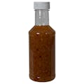 16 oz. Clear PET Ambient Fill Decanter with 38/400 White Ribbed Snap-Top Dispensing Cap with Pressure-Sensitive Liner