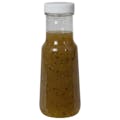 6 oz. Clear PET Bell Bottle with 38/400 White Ribbed Cap with Foil Induction Seal