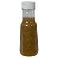 6 oz. Clear PET Bell Bottle with 38/400 White Ribbed Snap-Top Dispensing Cap with Foil Heat Induction Liner