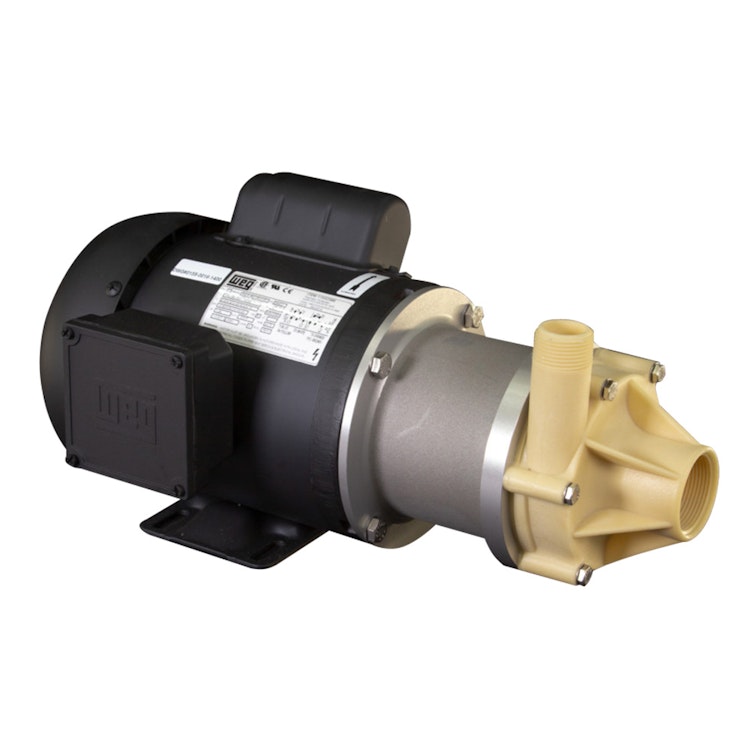 TE-7K-MD March® Magnetic Drive Kynar® Pump with 3/4 HP, 230/460v, 3 Phase TEFC Motor