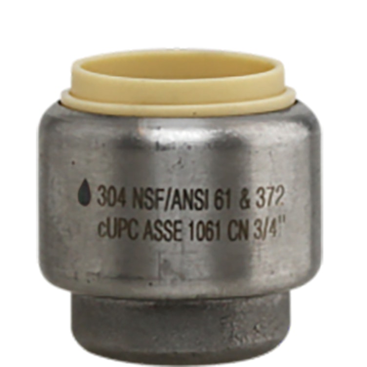 3/4" Push-Fit Stainless Steel Cap