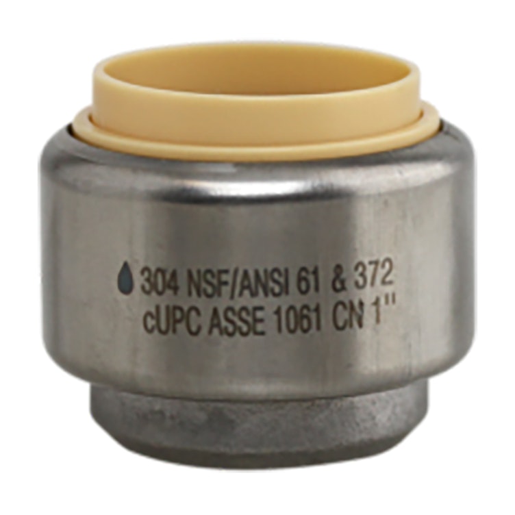 1" Push-Fit Stainless Steel Cap