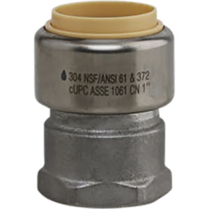 1/2" Push-Fit x 3/4" FPT Stainless Steel Female Adapter