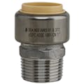 1" Push-Fit x 1" MPT Stainless Steel Male Adapter