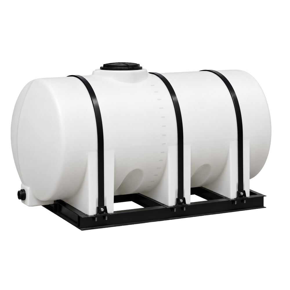 1065 Gallon Natural Polyethylene Round Free-Standing Horizontal