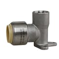 3/4" Push-Fit x 1/2" FPT Stainless Steel Female Dropear 90° Elbow