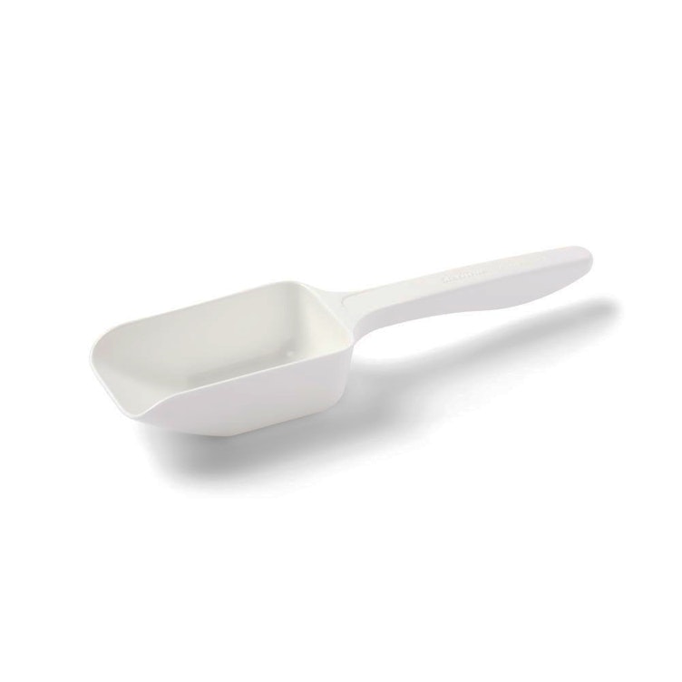 125mL (4 oz.) White Polystyrene Sterile SteriTrue™ Sampling Scoop with Flat Bottom - Package of 10