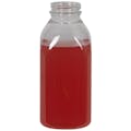 12 oz. Clear PET Square Milkman Beverage Bottle with 38mm DBJ Neck