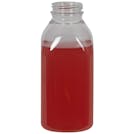 12 oz. Clear PET Square Milkman Beverage Bottle with 38mm DBJ Neck