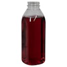 16 oz. Clear PET Square Milkman Beverage Bottle with 38mm DBJ Neck
