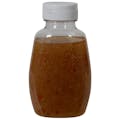 9 oz. Clear PET Clark Oblong Bottle with 38/400 White Ribbed Snap-Top Dispensing Cap