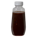 12 oz. Clear PET Clark Oblong Bottle with 38/400 White Ribbed Snap-Top Dispensing Cap with Pressure-Sensitive Liner