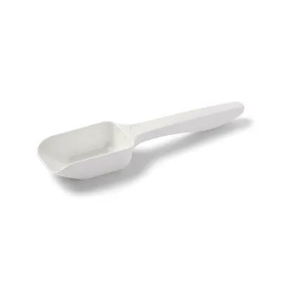 60mL (2 oz.) White Polystyrene Sterile SteriTrue™ Sampling Scoop with Flat Bottom - Case of 100