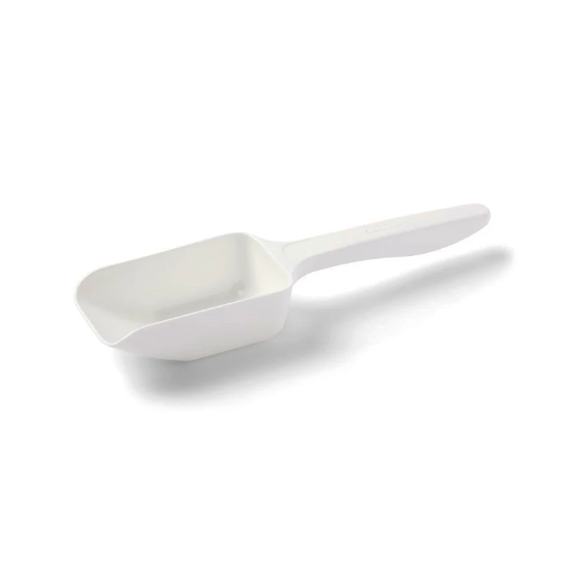 125mL (4 oz.) White Polystyrene Sterile SteriTrue™ Sampling Scoop with Flat Bottom - Case of 100
