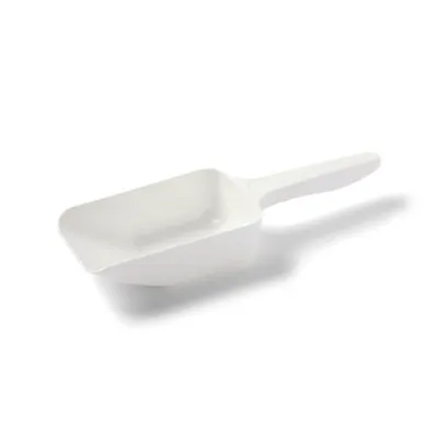 250mL (8 oz.) White Polystyrene Sterile SteriTrue™ Sampling Scoop with Flat Bottom - Case of 100