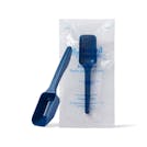 60mL (2 oz.) Blue Polystyrene Sterile SteriTrue™ Metal Detectable Sampling Scoop with Flat Bottom - Case of 100