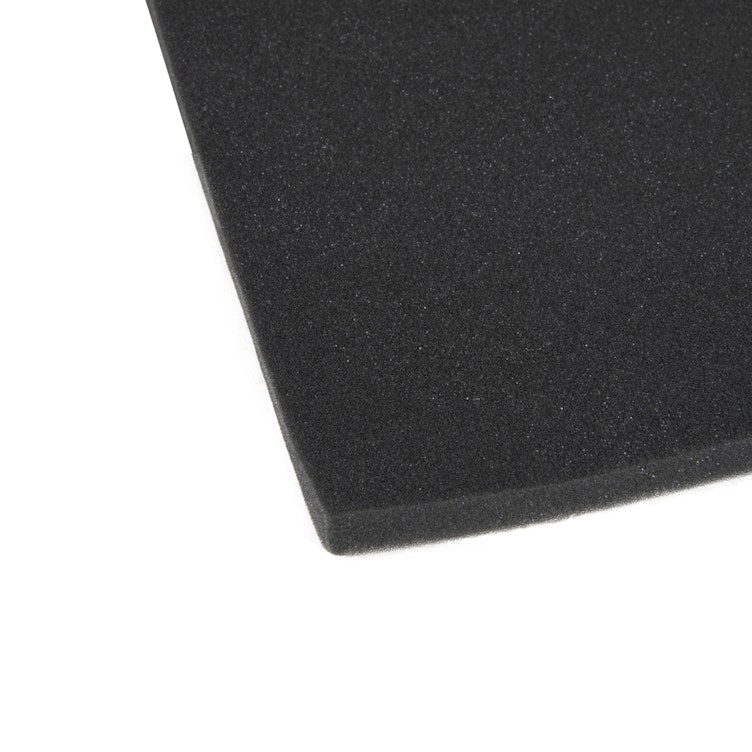 0.75" x 36" x 48" Black 60 PPI Reticulated Polyurethane Foam Sheet