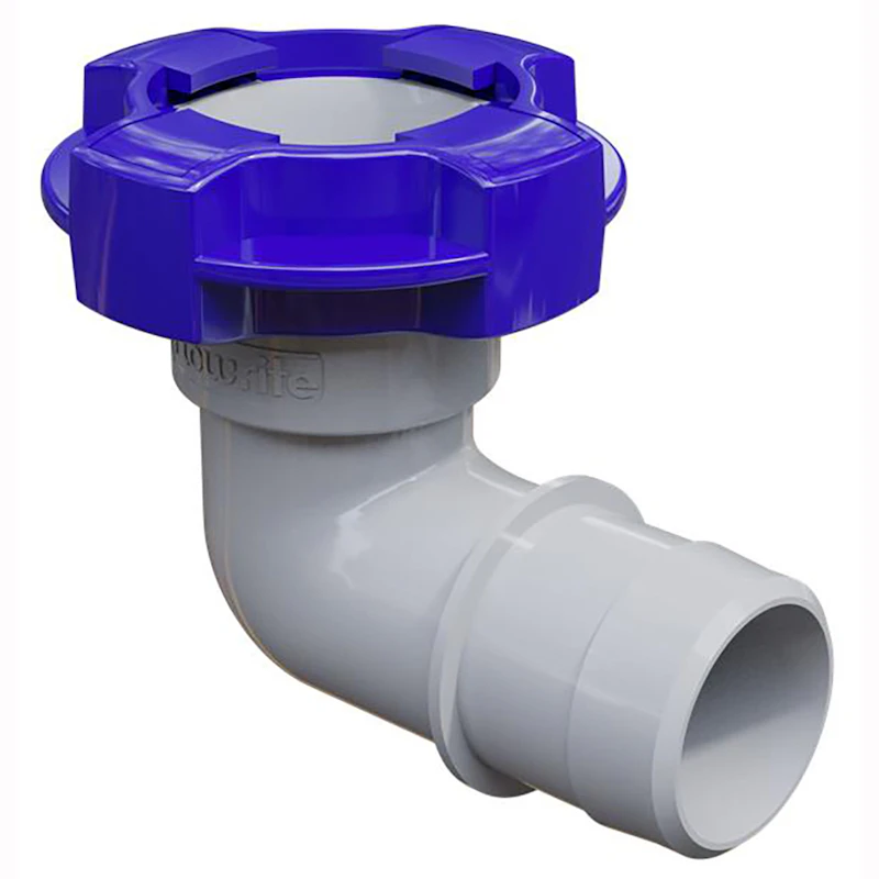 1-1/8" Gray Quad-Lok® Socket Elbow Fitting