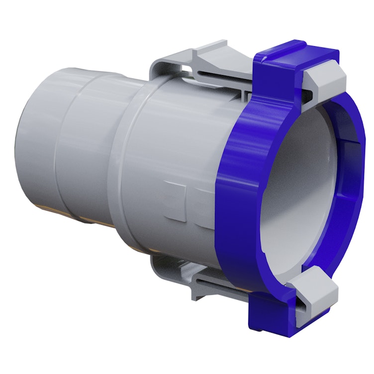 1-1/8" Gray Qwik-Lok® Socket Straight Fitting