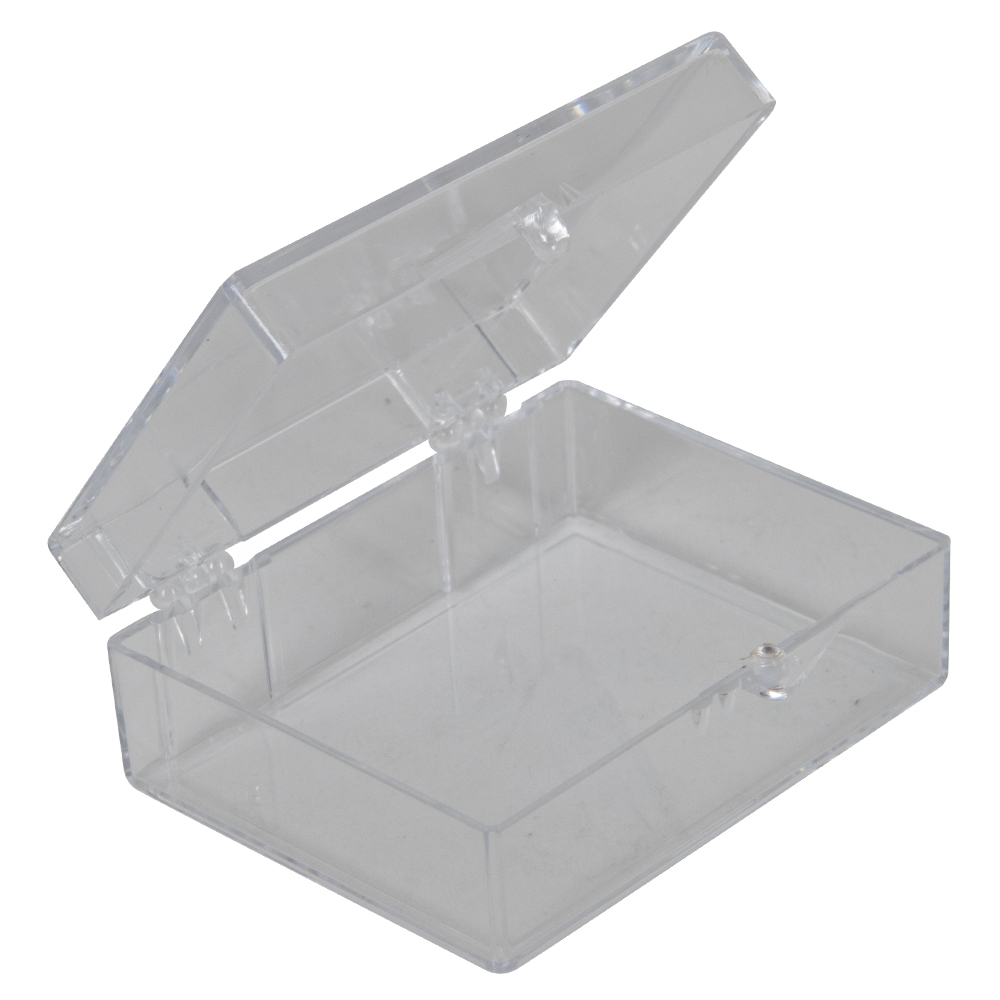 Clear Polystyrene Hinged Box - 2