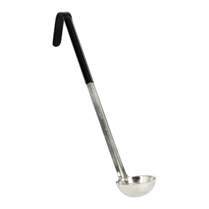 1 oz. Stainless Steel Ladle with Black Handle