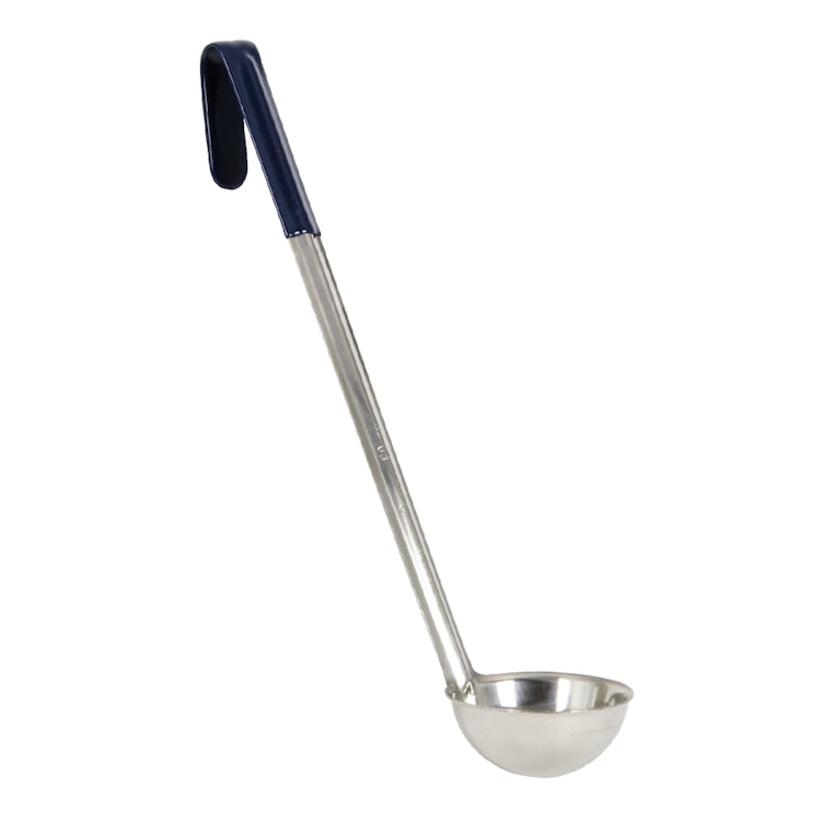 2 oz. Stainless Steel Ladle with Blue Handle