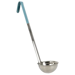 6 oz. Stainless Steel Ladle with Teal Handle