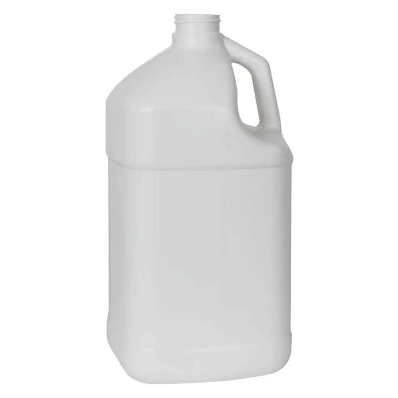 1 Gallon White HDPE Square Jug with 38/400 Neck (Cap Sold Separately)