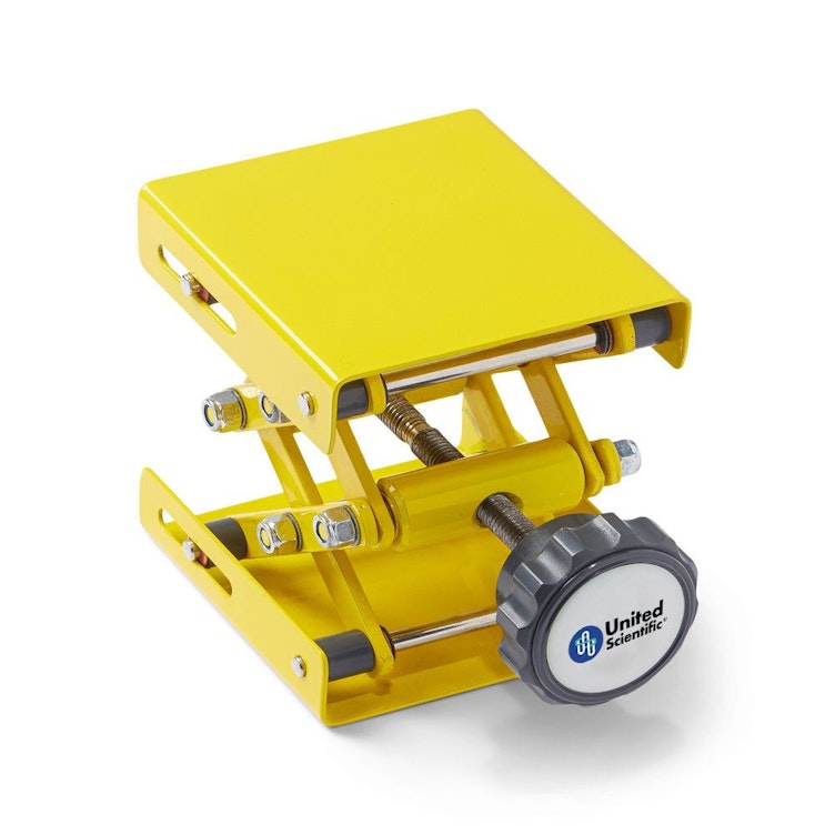 Yellow EcoLift™ Light-Duty Lab Jack - 4" L x 4" W x 6" Max. Hgt.