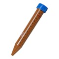 15mL Sterile Amber Polypropylene Centrifuge Tube with Attached Blue Screw Cap & Printed Graduations - 50 per Rack; 10 Cardboard Racks per Case