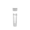 5mL Non-Sterile Clear Polypropylene SureSeal™ Transport Tube with Loose Natural Screw Cap - 100 per Bag; 10 Bags per Case
