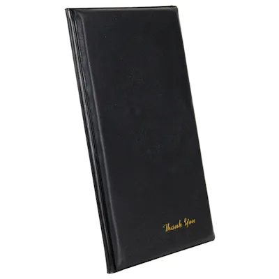 Faux Leather Guest Check Holder