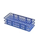 Blue Polypropylene Economy Test Tube Rack for 12-14mm Tubes with 90 Places - Case of 5