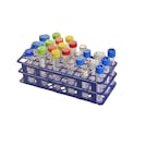 Blue Polypropylene Economy Test Tube Rack for 15-17mm Tubes with 60 Places - Case of 5