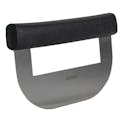 Single Blade Stainless Steel Mincing Knife with Black Polypropylene Handle - 6-5/8" L x 3-3/8" W
