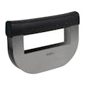 Dual Blade Stainless Steel Mincing Knife with Black Polypropylene Handle - 6-5/8" L x 3-3/8" W