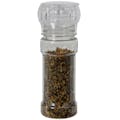 100mL Clear PET (30% PCR Material) Spice Grinder Bottle with 38mm 3-start Neck Elegant Ribbed Grinder