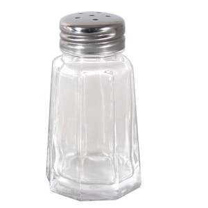 1 oz. Glass Panel Salt & Pepper Shakers with Mushroom Cap - Package of 12