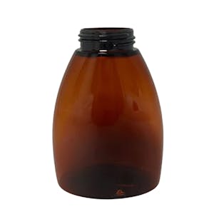 250mL Amber PET Foaming-Style Oval Bottle with 40mm Neck (Pump Sold Separately)