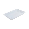 3" Deep Full Size White Polypropylene Food Storage Container - 26" L x 18" W x 3" Hgt.