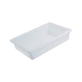 6" Deep Full Size White Polypropylene Food Storage Container - 26" L x 18" W x 6" Hgt.
