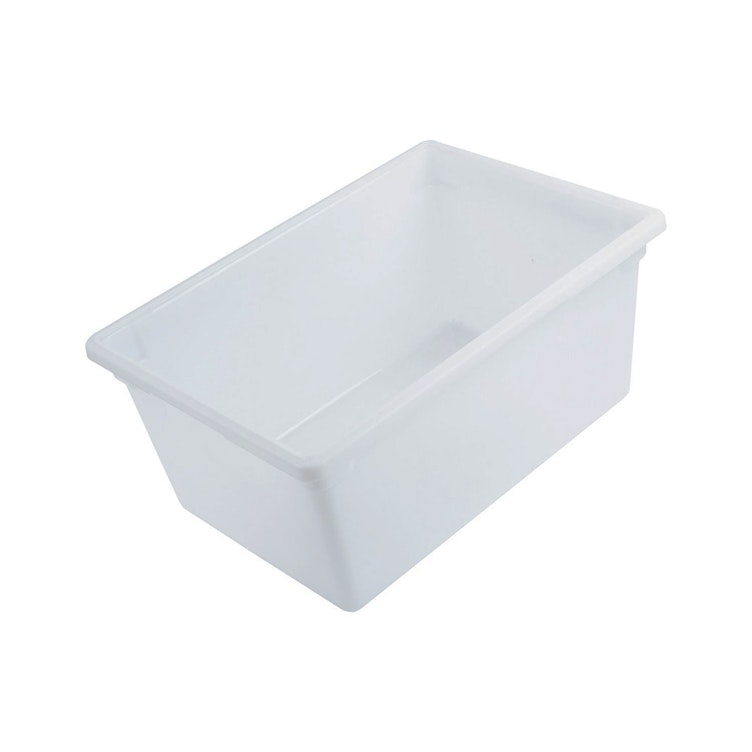 15" Deep Full Size White Polypropylene Food Storage Container - 26" L x 18" W x 15" Hgt.