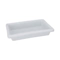 3" Deep Half Size White Polypropylene Food Storage Container - 18" L x 12" W x 3" Hgt.