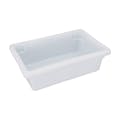 6" Deep Half Size White Polypropylene Food Storage Container - 18" L x 12" W x 6" Hgt.