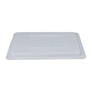Half Size White Polypropylene Food Storage Container Lid - 18" x 12"